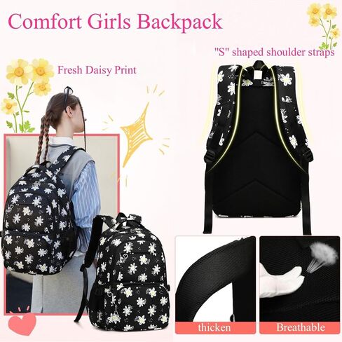 EKUIZAI Girl Backpack Set,StrawberrySchool Bags for Middle School Students Elementary Bookbags for Teen Girls in Saudi Arabia