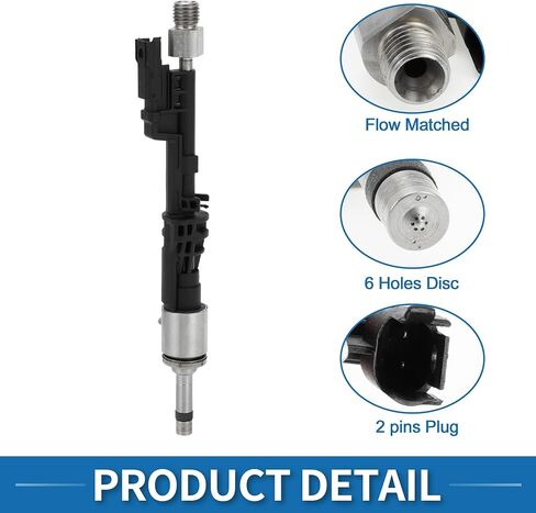 Fuel Injector No.13537568607 Fuel Injection Nozzle for BMW 135i Base 2011 3.0L for BMW X5 XDrive35i 2011 3.0L Black in Saudi Arabia