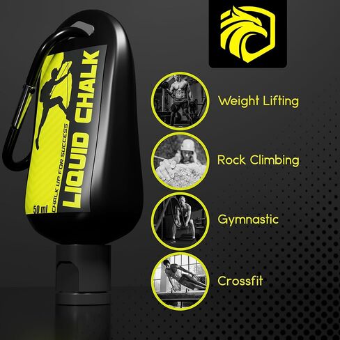 3 عبوات من الطباشير السائل بدرجة احترافية (60 مل) طباشير خالية من الفوضى لرفع الأثقال وتسلق الصخور والجمباز، قبضة الرقص على العمود - طباشير للرياضة والتمرين - مقاومة للعرق وتدوم طويلاً لقبضة أقوى في صالة الألعاب الرياضية in Kuwait