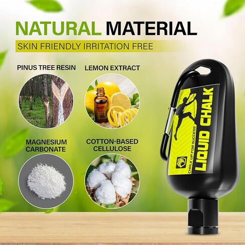 3 عبوات من الطباشير السائل بدرجة احترافية (60 مل) طباشير خالية من الفوضى لرفع الأثقال وتسلق الصخور والجمباز، قبضة الرقص على العمود - طباشير للرياضة والتمرين - مقاومة للعرق وتدوم طويلاً لقبضة أقوى في صالة الألعاب الرياضية in Kuwait