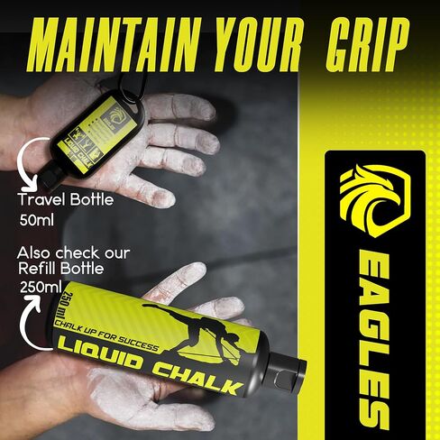 3 عبوات من الطباشير السائل بدرجة احترافية (60 مل) طباشير خالية من الفوضى لرفع الأثقال وتسلق الصخور والجمباز، قبضة الرقص على العمود - طباشير للرياضة والتمرين - مقاومة للعرق وتدوم طويلاً لقبضة أقوى في صالة الألعاب الرياضية in Kuwait