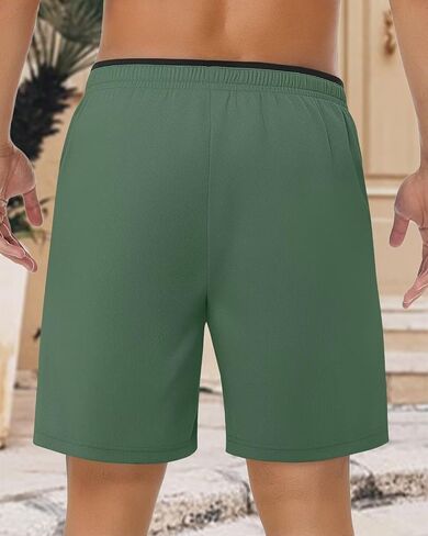 Men's Casual Shorts Athletic Lightweight Summer Beach Shorts with Pockets in Saudi Arabia