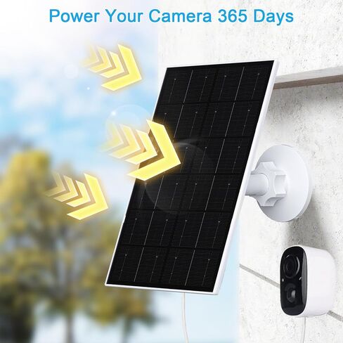 FUTUREZEN 4W Solar Panel for Security Camera, Type-C/Micro USB Solar Charger for Rechargeable Battery Cameras, IP66 Waterproof, 360° Adjustable Bracket, 9.8ft Cable for Outdoor Use, 1 Pack in Saudi Arabia