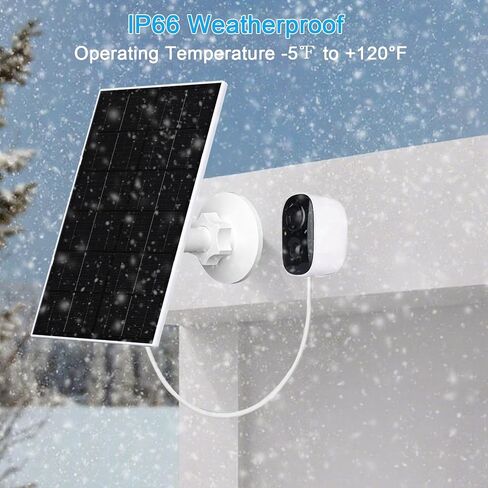 FUTUREZEN 4W Solar Panel for Security Camera, Type-C/Micro USB Solar Charger for Rechargeable Battery Cameras, IP66 Waterproof, 360° Adjustable Bracket, 9.8ft Cable for Outdoor Use, 1 Pack in Saudi Arabia