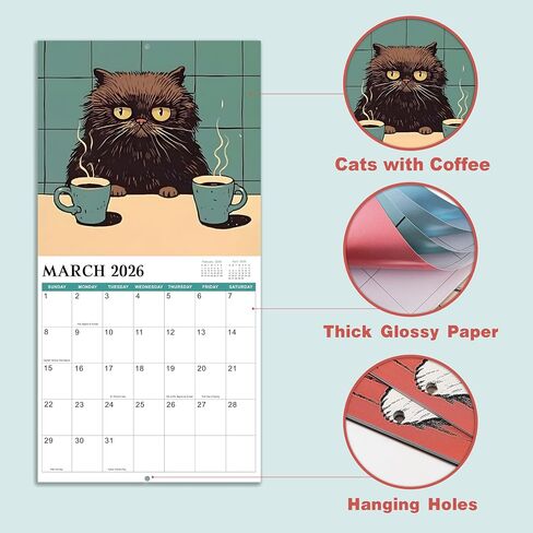 2025 Wall Calendar - Natures Calendar 2025, January 2025 - December 2025, 12" x 24" (Open), White Elephant Gifts For Adults, Hanging Hole, Block and Holidays, Funny Gag Gift in Nature in Saudi Arabia