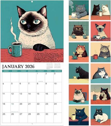 2025 Wall Calendar - Natures Calendar 2025, January 2025 - December 2025, 12" x 24" (Open), White Elephant Gifts For Adults, Hanging Hole, Block and Holidays, Funny Gag Gift in Nature in Saudi Arabia