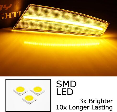 iJDMTOY Black-Out Smoked Lens Amber Full LED Strip Bumper Side Marker Light Kit Compatible With Jeep 2008-2012 Gen2 Liberty in Saudi Arabia