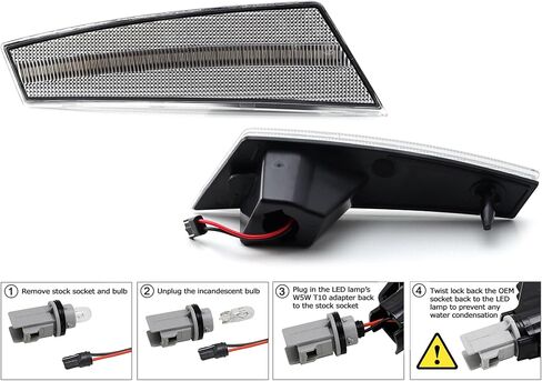 iJDMTOY Black-Out Smoked Lens Amber Full LED Strip Bumper Side Marker Light Kit Compatible With Jeep 2008-2012 Gen2 Liberty in Saudi Arabia