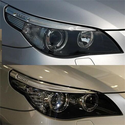 Car Front Headlight Cover Compatible for BMW 5series E60 2004-2010 Lens Headlamps Transparent Glass Lampshade Shell(Left and Right) in Saudi Arabia