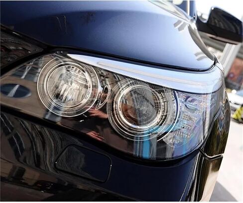 Car Front Headlight Cover Compatible for BMW 5series E60 2004-2010 Lens Headlamps Transparent Glass Lampshade Shell(Left and Right) in Saudi Arabia