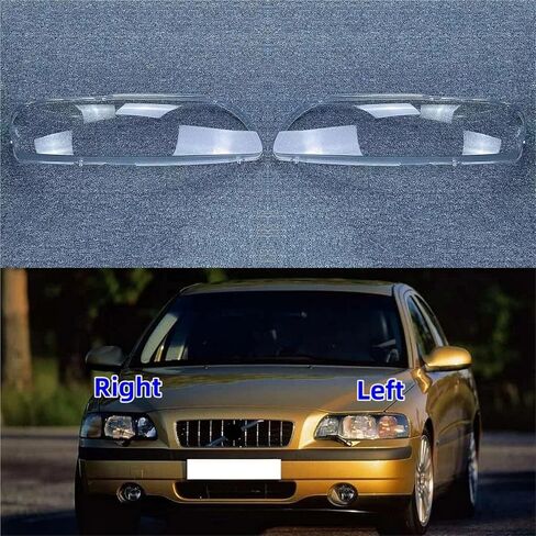 Compatible For Volvo S60 V60 V70 2004 2005 2006 2007 2008 Headlight Cover Headlamp Shell Lamp Shade Transparent Lens Lampshade(1PCS Left Side) in Saudi Arabia