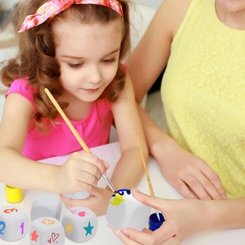 10 PCS Large Eva Foam Dice White Blank Dice 1.96 Inch DIY Graffiti Foam Dices for Painting Art Project Party Supplies in Kuwait