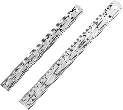 Steel Rulers 6 8 12 16 inch Pack of 4 Imperial and Metric Systems Thick Metal,Deeper and Clear Scale in Saudi Arabia