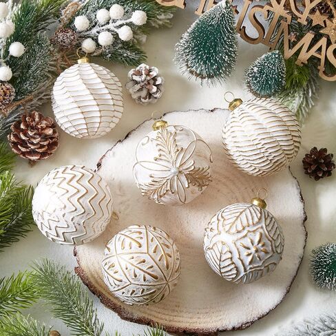 Vintage Christmas Ornaments Ball Set, 12 PCS Shatterproof Antique Traditional Christmas Tree Ornaments for Indoor Xmas Holiday Home Decor (Gold) in Saudi Arabia