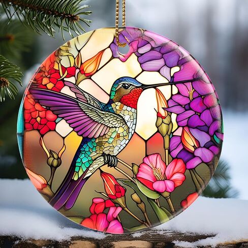 Touber Hummingbird Hanging Ornament - Christmas Tree Decor for Bird Lovers - Pattern D in Saudi Arabia