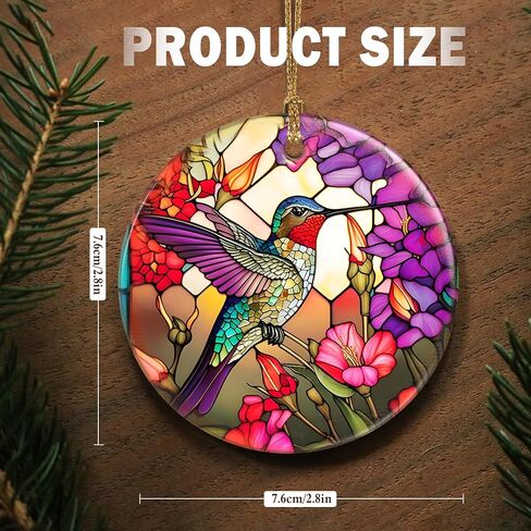 Touber Hummingbird Hanging Ornament - Christmas Tree Decor for Bird Lovers - Pattern D in Saudi Arabia