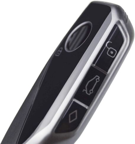 Sleek Metallic Silver Black(Titanium Color) Key Fob Cover for Latest 2023-2025 BMW 7 Series i5 i7 iX X1 X2 X3 X5 X6 X7 XM 530i 540i 760i 840i M60i M70 M5 M50i M60i M235 Alpina XB7 in Saudi Arabia