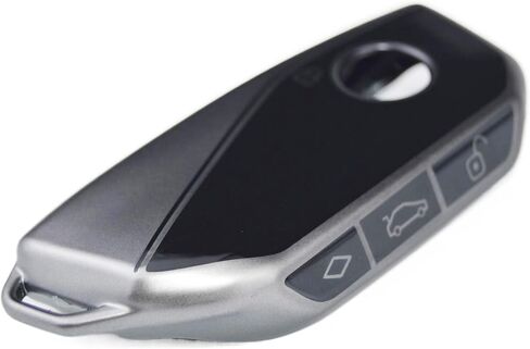 Sleek Metallic Silver Black(Titanium Color) Key Fob Cover for Latest 2023-2025 BMW 7 Series i5 i7 iX X1 X2 X3 X5 X6 X7 XM 530i 540i 760i 840i M60i M70 M5 M50i M60i M235 Alpina XB7 in Saudi Arabia