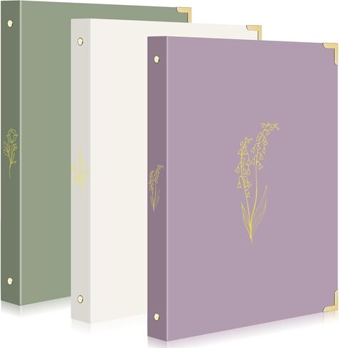 Gueevin 3 Pcs Aesthetic 3 Ring Binder for Women Sturdy 1 Inch Ring Binder Fits Letter Sized Paper Binder with Pocket Organize for Work School Office in Saudi Arabia
