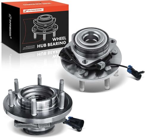 A-Premium 2 x Front Wheel Bearing and Hub Assembly with ABS & 6-Lug Compatible with Hummer H3 2006 2007 2008 in Saudi Arabia