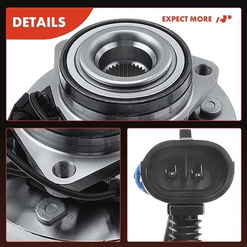 A-Premium 2 x Front Wheel Bearing and Hub Assembly with ABS & 6-Lug Compatible with Hummer H3 2006 2007 2008 in Saudi Arabia