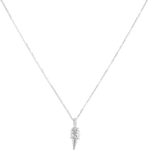Sterling Silver Ice Cream Cone Pendant Necklace, 18 " in Saudi Arabia