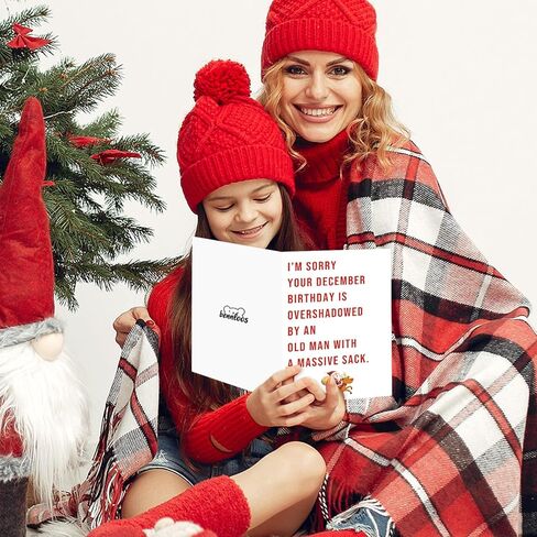 Funny December Birthday Card for Women Men, Happy Xmas Holiday Birthday for Best Friends, Hilarious Christmas Birthday Card Gifts for Him Her in Kuwait