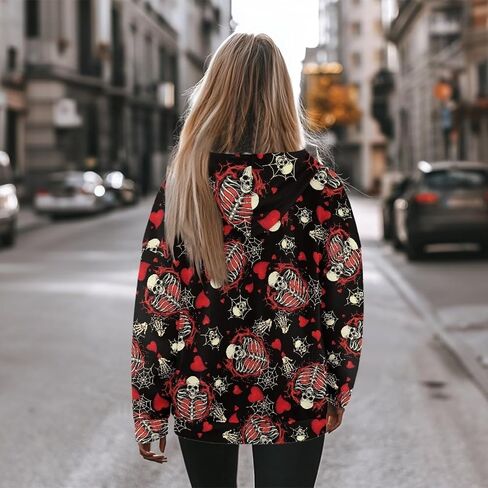 Womens Oversized Hoodie Hooded Graphic Sweatshirt Women Lightweight Pullover Sweater Women for Fall Winter Size S-2XL in Saudi Arabia