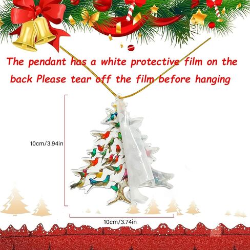Hummingbird Christmas Ornament, 2025 New Stacked Hummingbird Ornament for Christmas, Upgrade Winter Colorful Stack Hummingbirds Home Decor Ornaments in Saudi Arabia