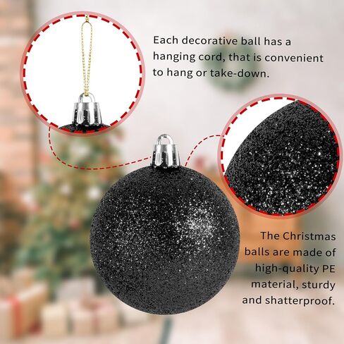 100PCS Christmas Balls Ornaments, Champagne+White Shatterproof Hanging Xmas Tree Decorations in Saudi Arabia