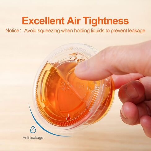 أكواب بلاستيكية مع أغطية من TashiBox [2 أونصة، 200 مجموعة] أكواب بلاستيكية للاستعمال مرة واحدة لإعداد الوجبات، وتتبيلة السلطة، وأكواب الجيلي، وأكواب سوفلي، وأكواب التوابل وصلصة الغمس in Kuwait