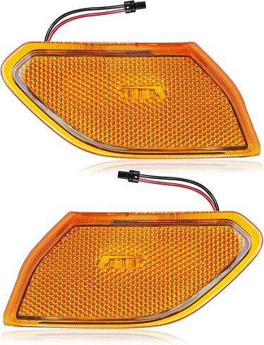 1 Pair Side Marker Lights Compatible with Jeep Wrangler JL Gladiator JT 2018-2024, Fender Flare Turn Signal Light Amber Lamp Clear Lens Plug & Play in Saudi Arabia