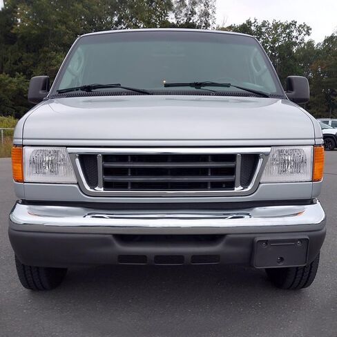 SPEC-D TUNING Euro Chrome Housing Clear Lens Headlights Lamps Compatible with 1992-2006 Ford Econoline Van E150 E250 E350 E450 L+R Pair Head Light Lamp Assembly in Saudi Arabia