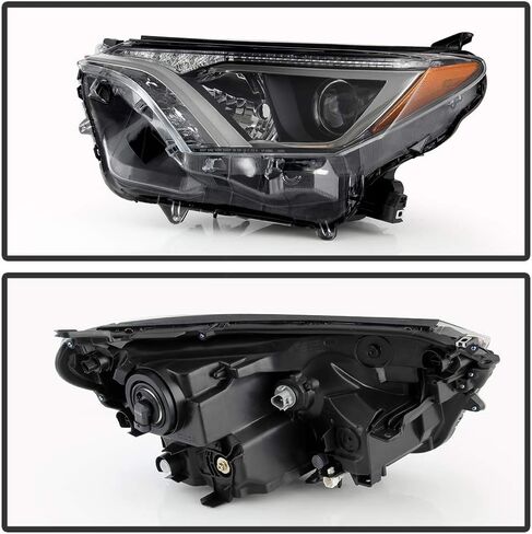 ACANII - من أجل [هالوجين المصنع] 2016-2018 Toyota RAV4 RAV-4 مجموعة المصابيح الأمامية لجهاز العرض، السائق والركاب in Saudi Arabia