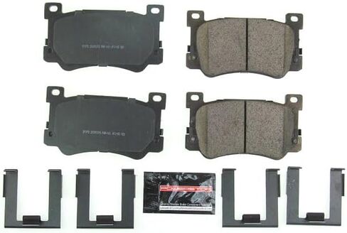 Power Stop Z23-1975 Front Z23 Evolution Sport وسادات فرامل سيراميك مملوءة بألياف الكربون مع أجهزة لـ Genesis G90 2017-2022 [نموذج محدد] in Saudi Arabia