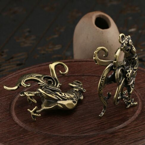 Copper Animal Chicken Statue Domestic Solid Brass Rooster Statue Desktop Decoration Handicraft Accessories in Saudi Arabia