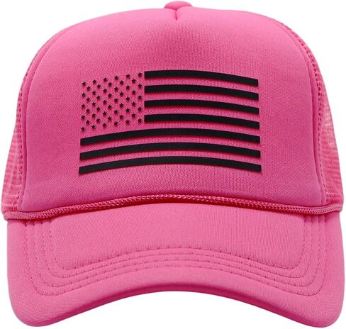 American Flag Baseball Cap,Foam Snapback Back Mesh Trucker Hat for Men Women in Kuwait