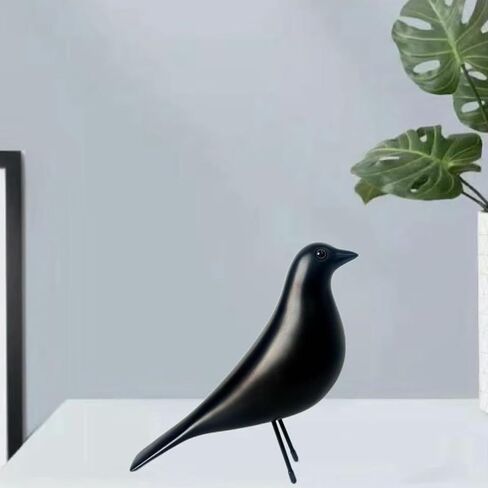 Handcrafted Mid-Century Modern Dove Sculpture Desk Decor - Arts Bird Figurine for Home, Office, Gifts, Bird Lovers & Interior Designers (Wood Color) in Saudi Arabia