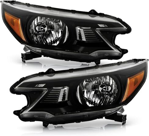 KEEKPO-For 2012 2013 2014 Honda CR-V نمط المصنع الكروم الإسكان المصابيح الأمامية زوج مجموعة استبدال اليسار + اليمين in Saudi Arabia