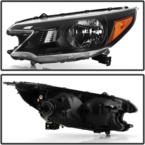 KEEKPO-For 2012 2013 2014 Honda CR-V نمط المصنع الكروم الإسكان المصابيح الأمامية زوج مجموعة استبدال اليسار + اليمين in Saudi Arabia