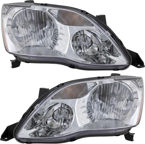 Garage-Pro Headlight Assembly Set For Toyota Avalon 2005-2007 XL/XLS Models Driver & Passenger Side Halogen, Black Finish in Saudi Arabia
