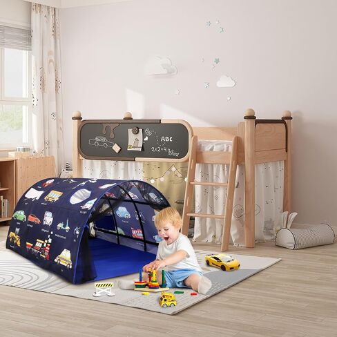 Kids Bed Tent Twin Beds -Cartoons Wonder Play Tents Boys Girls Ventilated Indoor Play Tent Children Promotes Independent Play, Stimulates Imagination Set-Up Playhouse (Robots) in Saudi Arabia