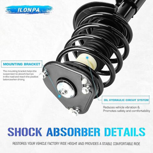 171685 Front Struts w/Coil Spring Shock Absorber Assemblies for 2000-2005 Buick Lesabre/Pontiac Bonneville/Cadillac Deville Sedan, 2006-2011 Cadillac Dts/Buick Lucerne 01 02 03 04 07 08 09 10 in Saudi Arabia
