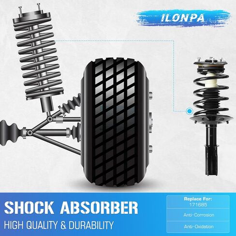 171685 Front Struts w/Coil Spring Shock Absorber Assemblies for 2000-2005 Buick Lesabre/Pontiac Bonneville/Cadillac Deville Sedan, 2006-2011 Cadillac Dts/Buick Lucerne 01 02 03 04 07 08 09 10 in Saudi Arabia