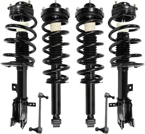 Detroit Axle - 2.4L Struts Suspension Kit for 2011-2019 Dodge Journey, 4 Front and Rear Struts with Coil Spring Assembly 2 Sway Bar End Links 2012 2013 2014 2015 2016 2017 2018 Replacement in Saudi Arabia