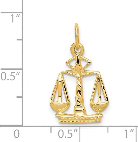 14K Yellow Gold Scales Of Justice Charm Law Jewelry in Saudi Arabia