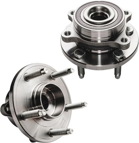 Detroit Axle - 4pc Steering Knuckles Kit for 11-14 Ford Edge, 2 Front Steering Knuckles & Wheel Bearing Hubs 2 Rear Wheel Bearing and Hubs 2011 2012 2013 2014 Replacement in Saudi Arabia