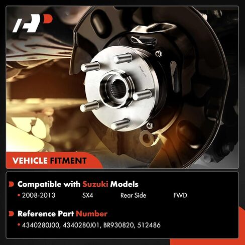 A-Premium 2 × محمل العجلة الخلفية ومجموعة المحور مع 5 عروة متوافقة مع سوزوكي SX4 2008 2009 2010 2011 2012 2013، FWD فقط in Saudi Arabia