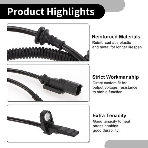 ABS Wheel Speed Sensor No.DA8Z2C190A/DA8Z2C190AC/DA8Z2C190B/BRAB385 Rear Left or Right Driver or Passenger Side Fit for Ford Explorer 2013-2019 in Saudi Arabia