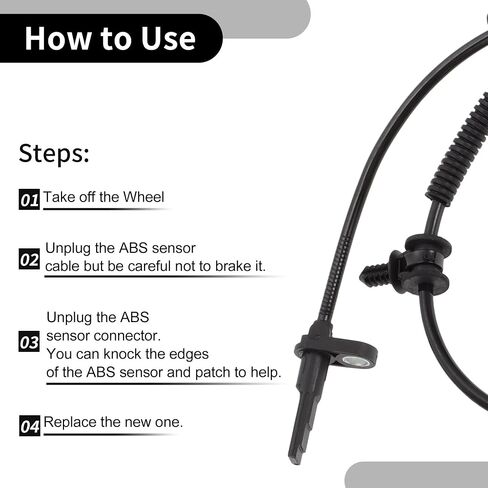 ABS Wheel Speed Sensor No.DA8Z2C190A/DA8Z2C190AC/DA8Z2C190B/BRAB385 Rear Left or Right Driver or Passenger Side Fit for Ford Explorer 2013-2019 in Saudi Arabia